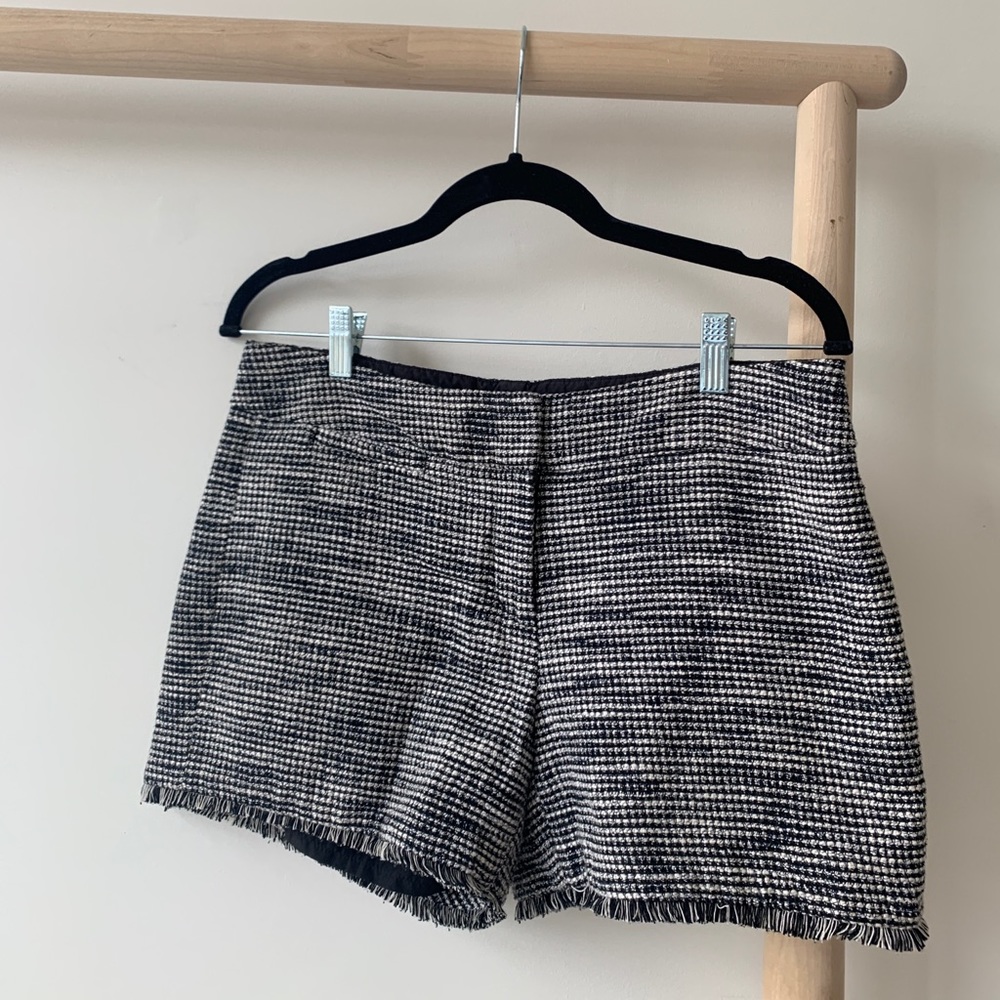 Black and White Tweed Shorts